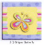 Pioneer 3D Striped Butterfly Scrapbook